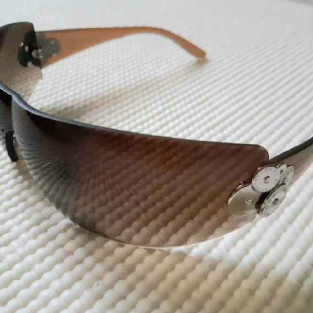 BVLGARI Womens Vintage 1990 Designer Sunglasses Brown Shield